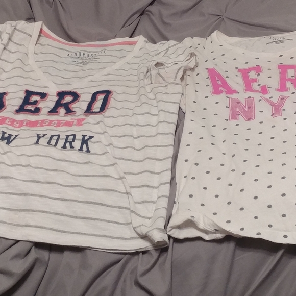 Lot of 2 XXL Aeropostale Tees White - Picture 1 of 4